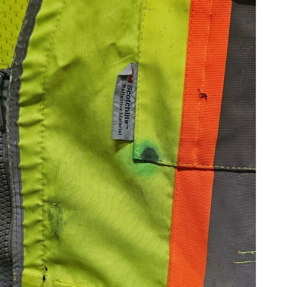 Radwear High Visibility Safety Vest Neon Yellow 3M Scotchlite Reflective Mesh L